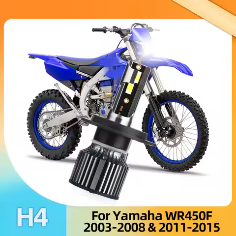 Roadsun Headlight H4 LED Bulb CSP 7500LM 50W Motorcycle For Yamaha WR450F 2003 2004 2005 2006 2007 2