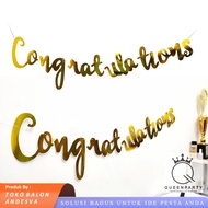 Banner Congratulations Latin gold bunting flag graduation congrat writing