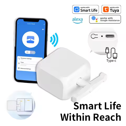 Tuya Smart Fingerbot Switch Bot Button Pusher Bluetooth APP Remote Control Home Automation