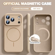 Official Magnetic Phone Case For iPhone 16E 15 14 16 Plus 17 11 12 13 16 Pro Max 17 Air Liquid Silic