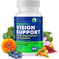 AREDS 2 Eyes Vitamin-Lutein and Zeaxanthin Promote Macular Health, Bilberry | 20mg Lutein, Vitamin A