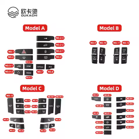 Front Rear nsole Air Vent Temperature Ventilation Adjust AC Button Switch Caps For Porsche Cayenne 7