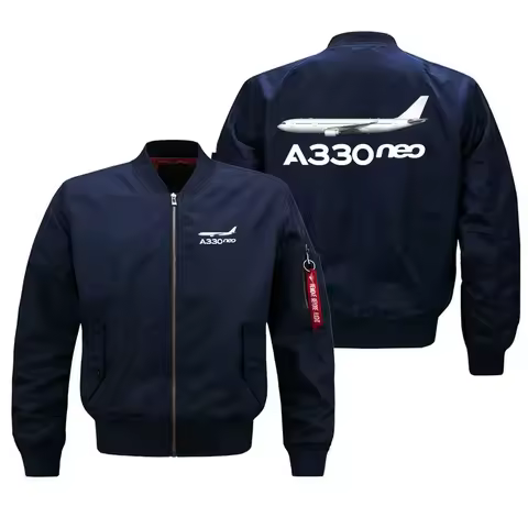 The A330 Neo Flight Aviation Pilots Men Ma1 Bomber Jacket Military Outdoor Baseball Windproof Coats