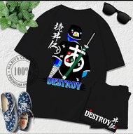 Kaos Pedang Samurai Destroy Lengan Pendek/Kaos Distro Jepang/Oblong Dewasa