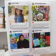 HACO | Custom Photo Fridge Magnet Social Media Design | Insta | Tebal 4mm
