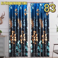 Hook Type Langsir Tirai Curtain Semi Blackout Hookable Modern Langsir Tingkap Pintu Bilik Sliding Door Curtain Window Ready Stock