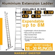 9-16 Feet Double Extension Telescopic Ladder Heavy Duty Foldable Aluminium Ladder 2Section 2.5M 3M 3
