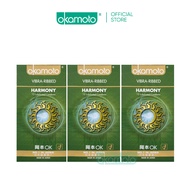 [Bundle of 3] Okamoto Harmony Vibra Ribbed Condoms Pack of 12s
