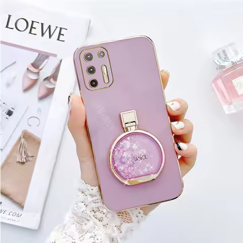 G 9 Plus Quicksand Perfume Holder Phone Case On For Motorola Moto G9 Power MotoG9 G9Plus G9Power g9 
