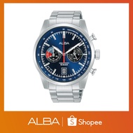 Alba Philippines A4B005X1 Blue Dial Stainless Steel Strap Men's Chronograph Watch 44mm