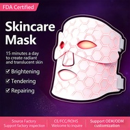 LED light Therapy Face Silicone LED Mask 7 Colors LED Light Photon Therapy  Flexible Facial Beauty M