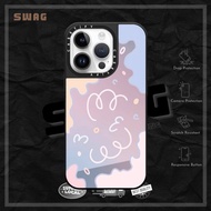 Caset1fy Pastel Gradient IMD Case Compatible for iPhone 15 Pro Max 14 Pro Max 13 Pro Max 12 Pro Max 