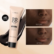 LAIKOU BB Cream 30ml, 480 Color(Coffee) Waterproof Concealer Long Lasting Make Up for Deep Skin Tone