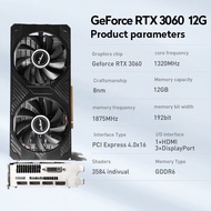 RTX 3060 12G RTX 3060 12G NVIDIA JIESHUO RTX 3060 12G Gaming Graphics Card 192Bit GDDR6 GUP Rtx3060 