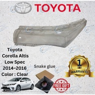 Toyota Corolla Altis Head Lamp Cover / Head light cover / Headlamp lens / Head light Lens ( Low Spec ) 2014- 2016