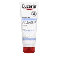 Eucerin Skin Calming Itch Soothing Cream Dry Itchy Skin Fragrance Free 8 oz (226 g)