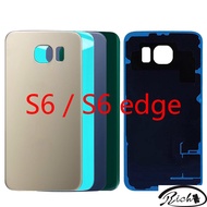 Back  Battery Cover For Samsung Galaxy S6 edge G920F G925F SM-G920F SM-G925F Mobile Phone Housing Rear Case S6 edgeGlass Case