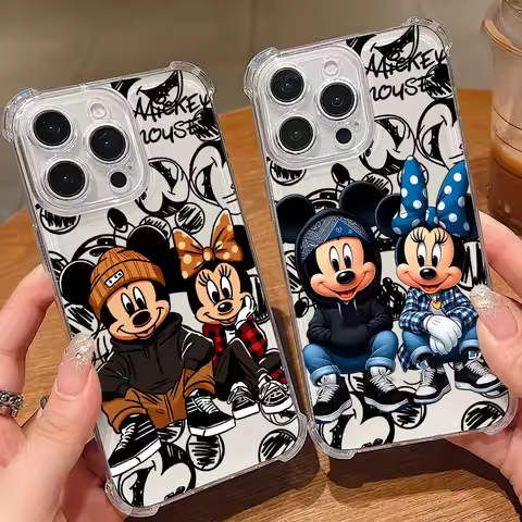 Cute Mickey Minnie Couple Phone Case For vivo V40 V30 V29 V27 V27E V25 V23 Y02 Y76 Y38 Y28 Y03 Y17s 