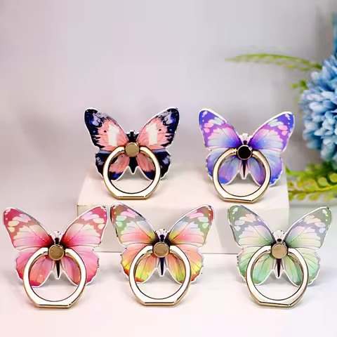 Luxury Universal Beautiful Butterfly Mobile Phone Handle Holder Suitable Mobile Phone Ring Holder Mo