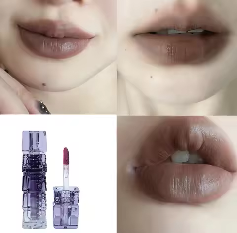 Russet Lipstick Matte Velvet Nude Dark Brown Lip Glaze Smooth Texture Coffee Chocolate Liptint