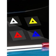 Hollow Triangle Safety Warning Sticker Reflective Sticker Decal Sticker Motorcycle Motorcycle Helmet