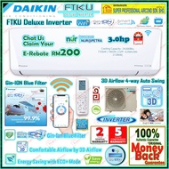 Program NUR Daikin Deluxe Inverter Aircon FTKU Series FTKU71BV1MF & RKU71BV1M WiFi Smart Control 3.0