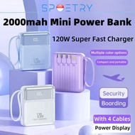 Spoetry SG - Portable 20000mAh Mini Power Bank Fast Charging Power Bank With Cable LED Digital Scree