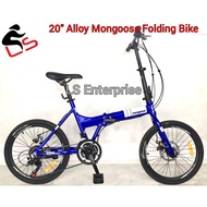 20" Mongoose Alloy Folding Bike Shimano 21Speed