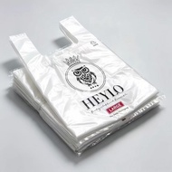 HEYLO Owl Print Sando Bag Vest Bag, HDPE Biodegradable Recyclable Plastic Shopping Bag, 100Pcs Per B