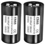 PATIKIL Motor Start Capacitor, 2 Pack 243-292uF/Mfd 250VAC 50/60Hz CD60 Run Capacitor