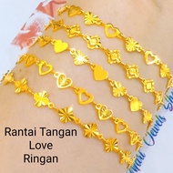 💥ADA COP 916💥(BCE111) RM9.90 EMAS BANGKOK GELANG RANTAI TANGAN RINGAN KILAT WANITA DEWASA ADULT BRAC