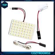 48 LED Dome Festoon Interior Bulb Roof Light with T10 Adapter Festoon Base sa