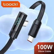 【Free shipping】 Toocki Pd 100w Usb Type C To Usb C Cable 90 Degree Angle Digital Display For 15 Usb 