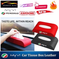 HermanAuto Perodua Myvi Car Tissue Box Leather Accessories Interior 2018 2019 2020 2011 2011