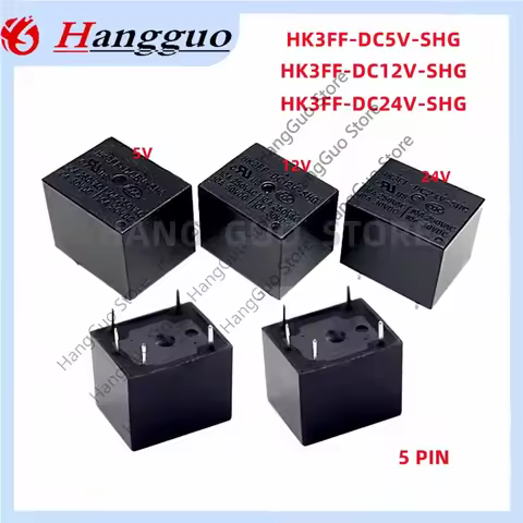 5PCS/Lot Original HK3FF-DC5V-SHG HK3FF-DC12V-SHG HK3FF-DC24V-SHG 5PIN 10A250VAC Power Relay