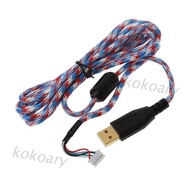 KOK DIY Umbrella Rope Mouse Cables Soft Durable Mouse Line Replacement Mouse Wire