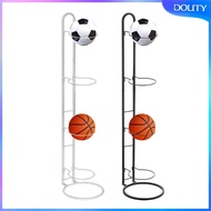 [dolity] 4 Tier Ball Rack Ball Storage Display Vertical Ball Storage Basketball Storage Shelf for Ki