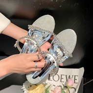 Rhinestone Sandals - Summer Women's Flats with Large Sizes (41-43)