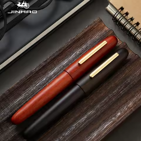 Jinhao 9056 Natural Wood Fountain Pen Handmade EF/M/F Nib Ink Pen With Converter School Office Suppl