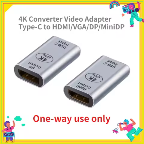 4K Converter Video Adapter Type-C To HDMI/VGA/DP/MiniDP/MDP/RJ45 High-Definition Bus Multi-Interface