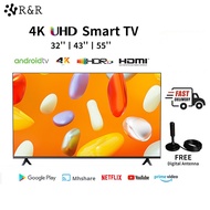 UHD 4K 55 Inch Smart TV 32 Inch 43 Inch Android TV  Google TV Digital TV Netflix Youtube Google Play