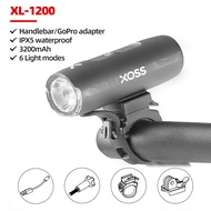 XOSS ไฟฉาย XL1200ไลท์อลูมิเนียม200-1200มือจับจักรยานแอลเอ็มไบคไลทกันน้ำแบบชาร์จไฟได้ชุดไฟหน้ารถจักรย