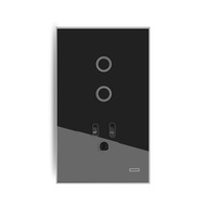 Melery Wifi Smart Tuya Light Switch Thailand US Plug Wall Socket Mexico USA Outlet Touch Glass Panel