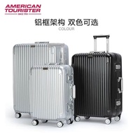 ST/🧃Samsonite Trolley Case American Travel Travel Suitcase Aluminum Frame Universal Wheel Check-in Suitcase Password Sui
