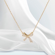 Dây chuyền bạc nữ LAMY Bow Necklace Rose Gold 6019RG - Bạc cao cấp
