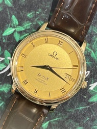🌈🌈新返貨啦🌈🌈♎️Omega De Ville 4617.31.02 ♎️18K黃金💛💛37mm 自動機芯 淨錶 💛💛連原裝18K金扣 狀態一流👍🏻👍🏻322C（旺角店）