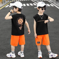 ANGUGU Childrens Fashion 2PCS（Tops+Shorts）High Quality Korean Shorts for kids boys clothes 3 to 4 to
