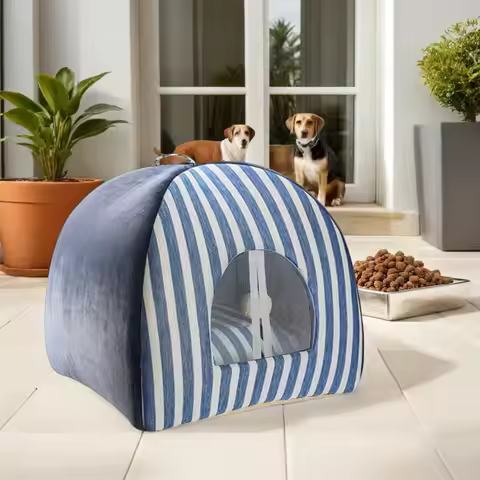 Quick Install Pet Door Curtain No Drill Ventilated Cat Dog Door Curtain 14.7x14.7x0.08 Inch Stable Q
