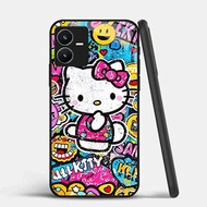 GK-71 Pink Hello Kitty Glass Casing for VIVO iQOO Y22 Y28 V25 Y35 Y22S Y55 Z6 Y75 5G