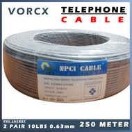 NP-TC Telephone Cable 2 Pairs x 1/0.63mm 10lbs 250m/100m
